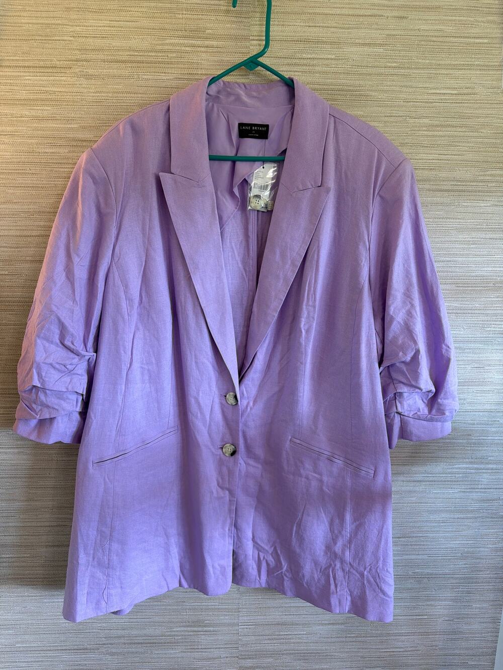 Lane Bryant Light Lavender Blazer women's size 24 NWT